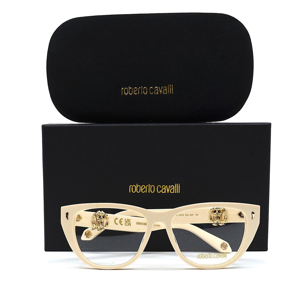 NEW ROBERTO CAVALLI VRC045 09X7 IVORY WOMEN'S EYEGLASSES FRAME - Picture 9 of 10